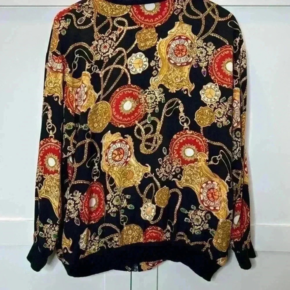 Vintage Bomber Gold Jacket Size: 16 - Picture 11 of 12